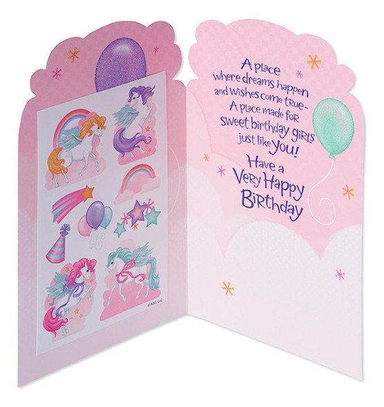 Tarjeta De Cumpleaños De American Greetings Para Niña (pegas 1