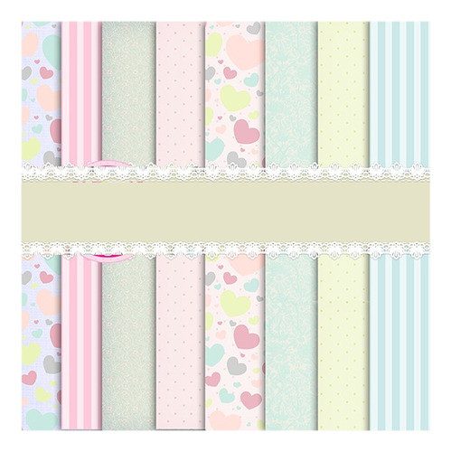 Kit Fondos Romanticos Imprimibles Papel Digital #598 0