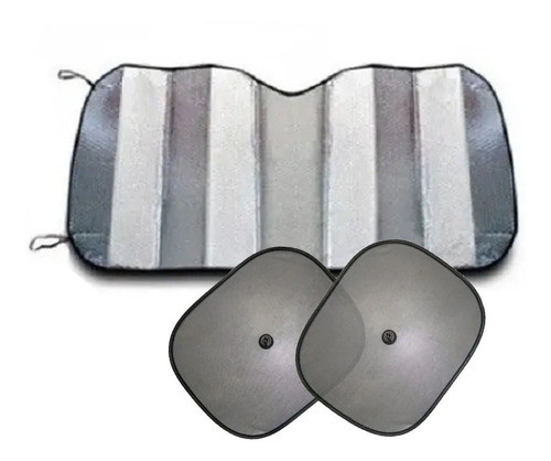 Parasol Auto Set X 3 Unidades + Laterales Proteccion Uv 0