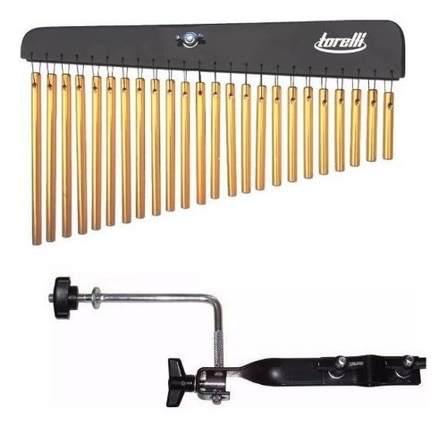 Kit Torelli Carrilhão 24 Barras Dourado Ta301 + Suporte 0