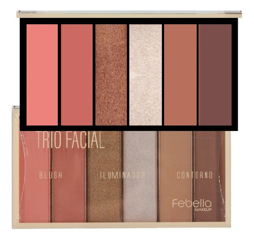 Trio Blush, Iluminador E Contorno Mu50011 Febella 0