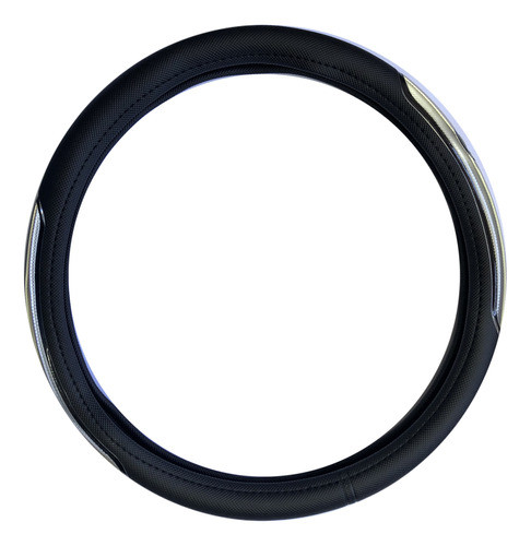 Cubre Volante Goma Para Autos Cuero Tunning Reflectivo Gris 0