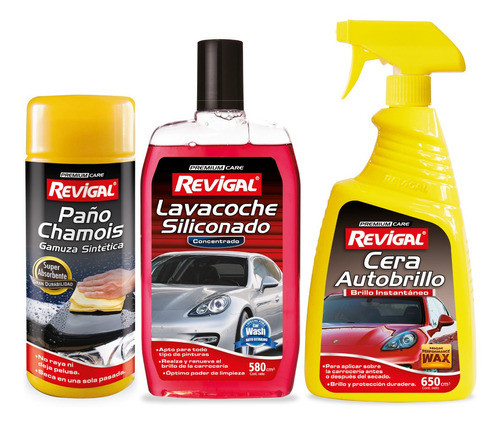 Shampoo Paño Chamois Y Cera Autobrillo Revigal 0