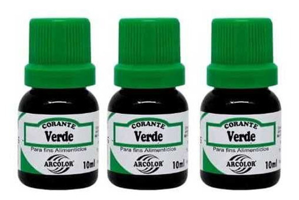 Corante Líquido Alimentício Comestível Anilina (3u) Verde 0 Corante Líquido Alimentício Comestível Anilina (3u) Verde 0
