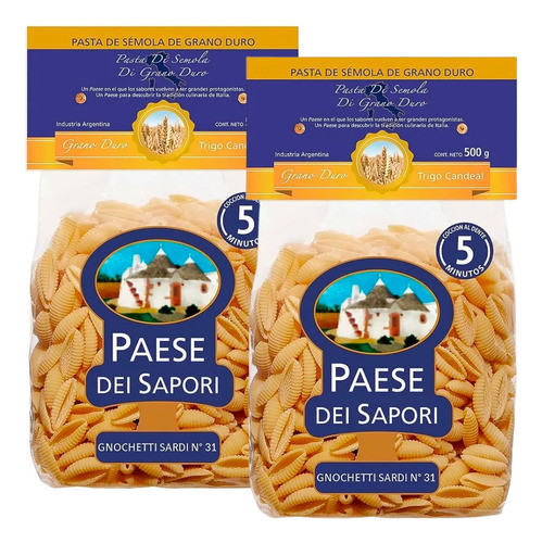 Fideos Gnocchetti Sardi Nº 31 Paese Dei Sapori 500gr X2 0