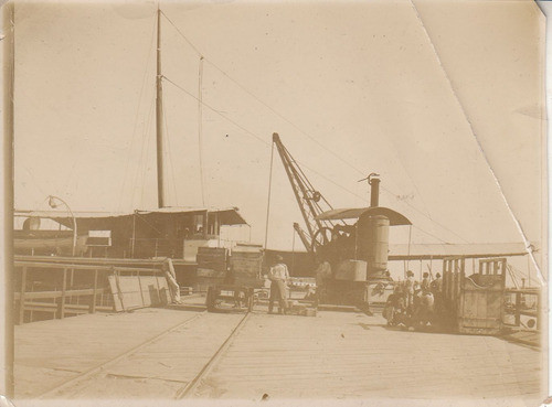 1898 Fotografia Real Muelle Puerto De Asuncion Paraguay 0