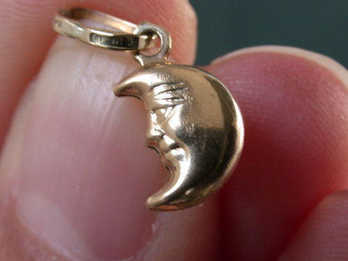 Colgante Dije Oro 18k Luna Garantia Joyeria Oferta Luli 1