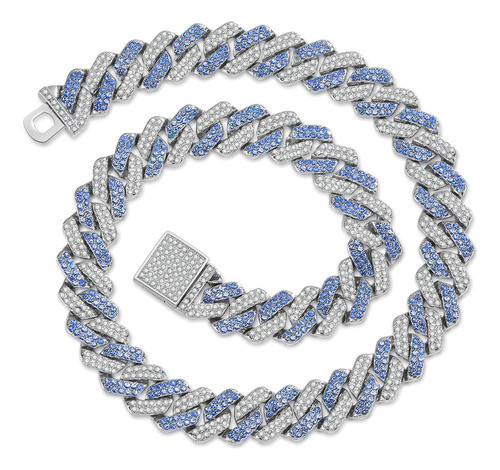 Junvirtuous Cadena De Eslabones Cubanos Para Hombre Iced Out 0