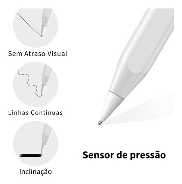 Kit 2 Pontas Finas De Reposição De Metal Para Apple Pencil 1