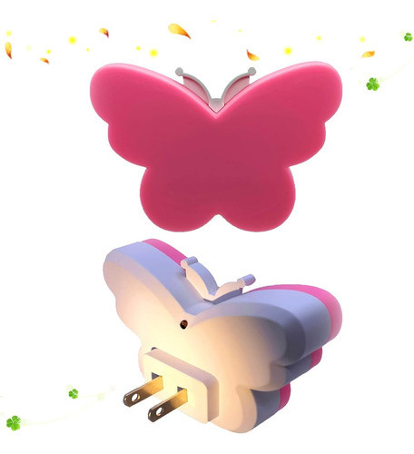 Sycyulan 2pcs Butterfly Led Plug En Luz Nocturna Para Niños, 0