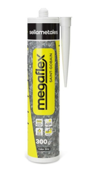 Silicona Sellametales Megaflex 300gr 0 Silicona Sellametales Megaflex 300gr 0