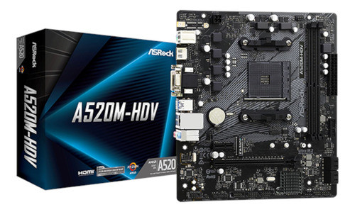 Motherboard Asrock A520m-hdv Ryzen Amd Am4 Tranza 0
