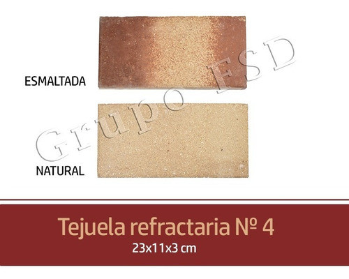 Tejuela Refractaria Esmaltada Para Parrilla X M2 + Arcilla 1