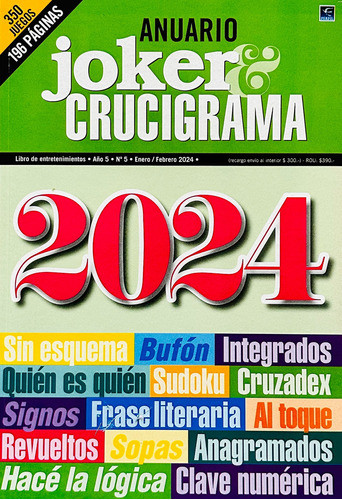 Joker & Crucigrama Anuario 350 Juegos - 194 Paginas 0