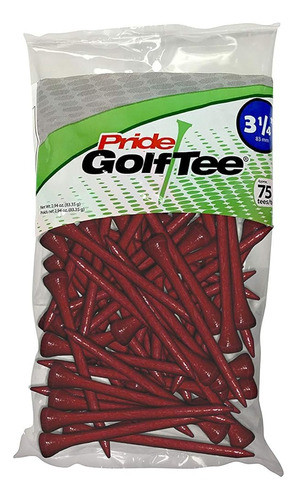 Pride (pg3147562) Golf Deluxe Tee (3-1/4 Pulgadas, Rojo) - 7 0