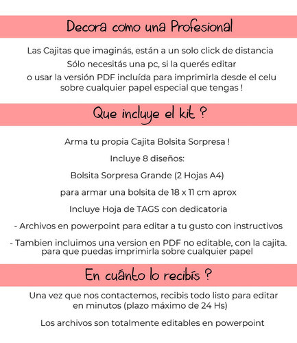 Kit Imprimible Pascua Bolsita Sorpresa Editable + Pdf 1