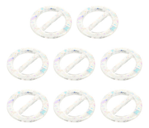 8 Peças De Fivela De Fita De Resina Diy Em Forma Redonda Par 1