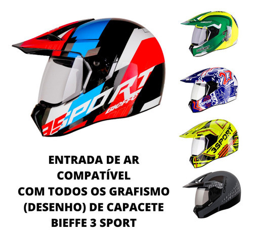 Entrada De Ar Frontal Capacete Bieffe 3 Sport Original 1