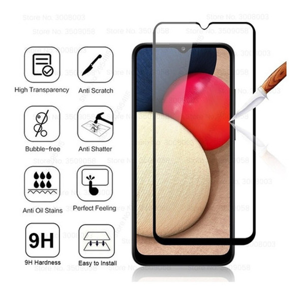 Vidrio Templado Completo Full Glue 9h Para Samsung A03s 1