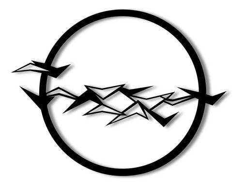 Decoração De Parede Pássaros Abstratos Em Mdf 6mm Vazado 0