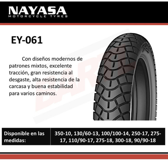 Cubierta Moto 350-10 Nayasa Ey061 1