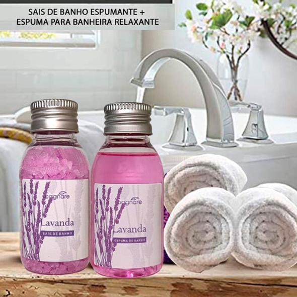 Kit Espuma E Sais De Banho Lavanda Relaxa Hidromassagem 1 Kit Espuma E Sais De Banho Lavanda Relaxa Hidromassagem 1