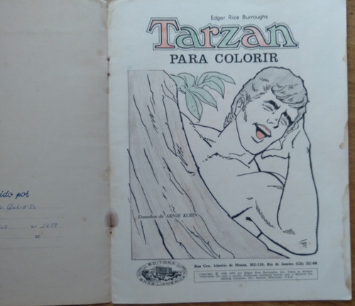 Coleção Super Heróis 3 / Tarzan Para Colorir/ Ed Ebal / Raro 1