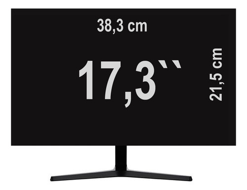 Capa Para Monitor Couro Ecológico Preto Fosco 17,3  40x22 Cm 1