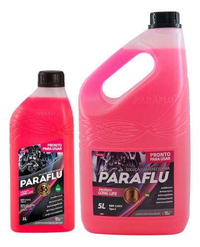 6 Litros Aditivo Para Radiador Paraflu Rosa Pronto Para Uso 0