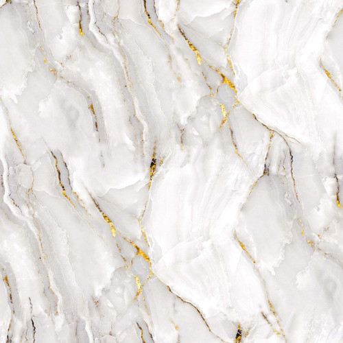 Papel De Parede Marmore Branco Dourado Lavavel Sala 5m 0