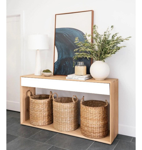 Mesa Arrime Recibidor Paraiso Nordica 80x80x30 Con Cajon!! 1