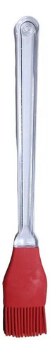 Pincel De Silicona Mango Acrilico Largo De 32 Cm Rojo 1