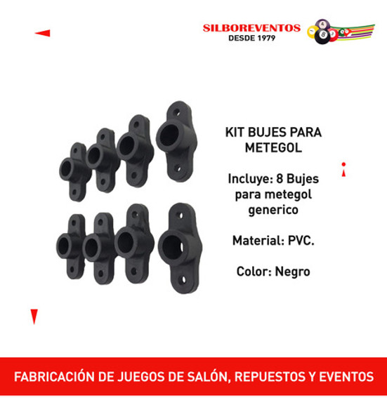 Kit 8 Bujes De Barra De Metegol Generico 1 Kit 8 Bujes De Barra De Metegol Generico 1