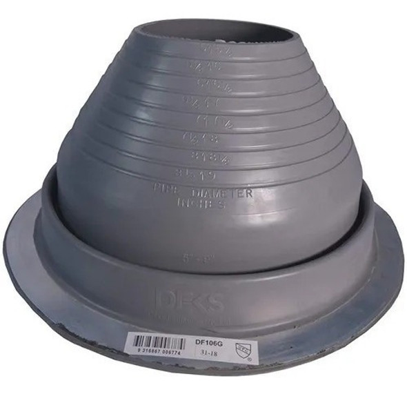 Pasa Techo Cubierta Metalica Caños Salamandra 108 - 190mm 0