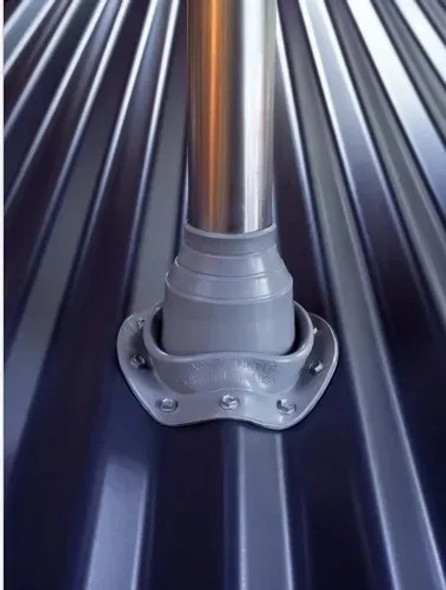 Pasa Techo Cubierta Metalica Caños Salamandra 108 - 190mm 1