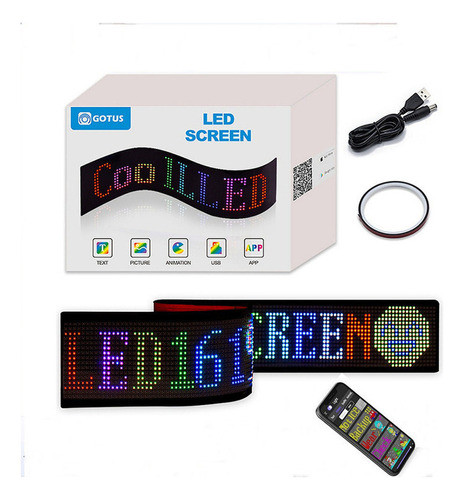 Sinal Led Luminoso Programável Para Dj, 12 Cm X 68 Cm 0