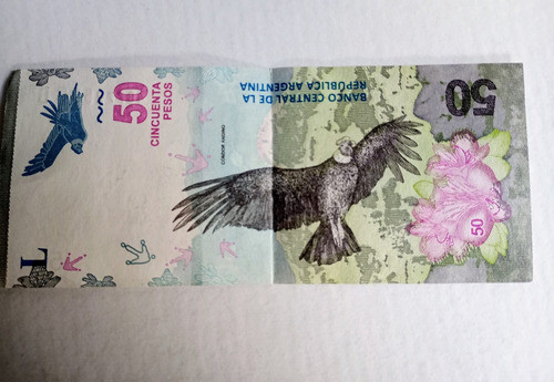 Billete 50 Pesos Argentinos 3* Diseño Serie B 2018 S/c 0