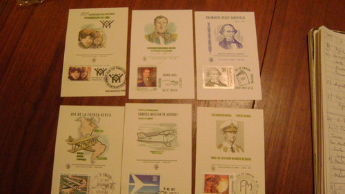 6 Sobres Postales Sello Postal Dia De Emision 1978-77 L31 0