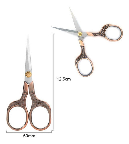 Tesoura Inox - 12,5cm X 60mm - Ouro Velho - Ut.869 1