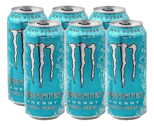 Kit 6 Energético Monster Ultra Fiesta Mango Importado 500ml 0