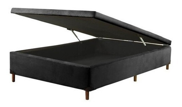 Base Box Baú Casal 138x188 Preto - Venda Somente Rj 0