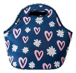 Lunchera Neopreno Corazones Y Flores 0