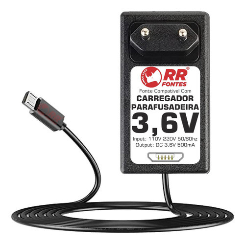 Fonte Carregador 3,6v Para Parafusadeira Makita Df001 Usb 0