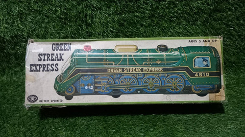 Antiguo Tren Japonés De Chapa Greenn Streak Express 1