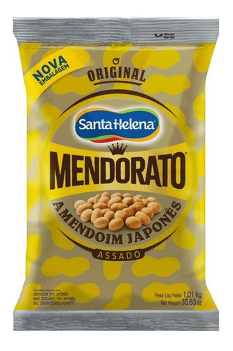 Kit 4 Pacotes Amendoim Japonês Mendorato 1,01kg Santa Helena 1