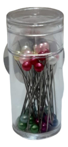 Alfiler Perlado Silver Tubo Por 40 Unidades 1