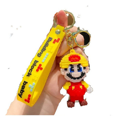 Llavero Grande Super Mario Bros C/correa Estilo Minecraft Am 0