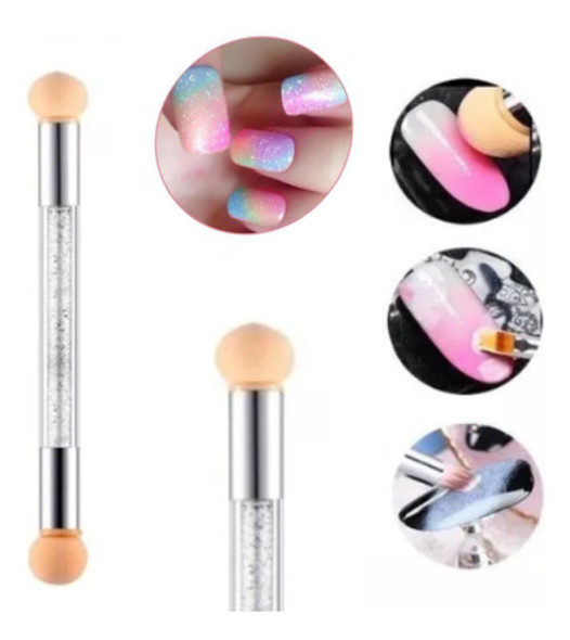 Pincel Esponja Degrade Difuminado P/ Uñas Decoracion Lefemme 0