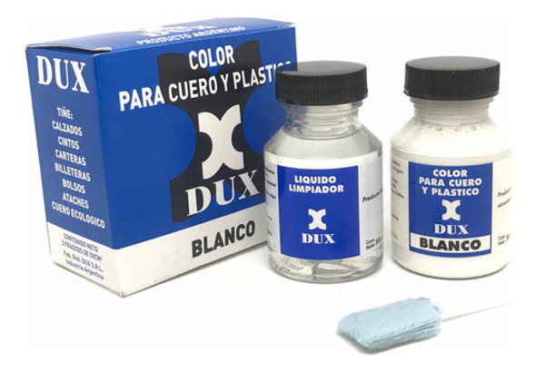 Pintura Cueros Y Plásticos Dux Kit Completo Color Blanco 0 Pintura Cueros Y Plásticos Dux Kit Completo Color Blanco 0