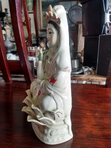 Kuan Yin Deusa Da Misericórdia / Antiga Porcelana Chinesa 1